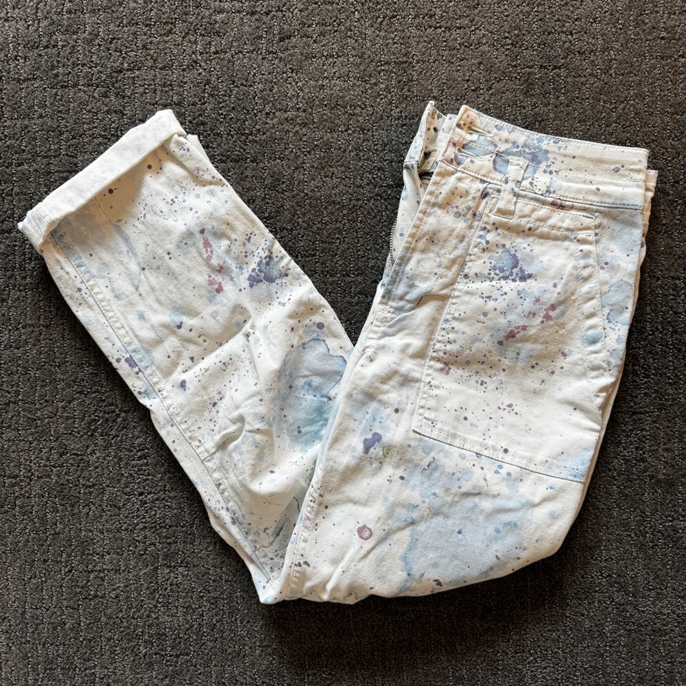 Anthropology, the wanderer paint splatter cargo pants